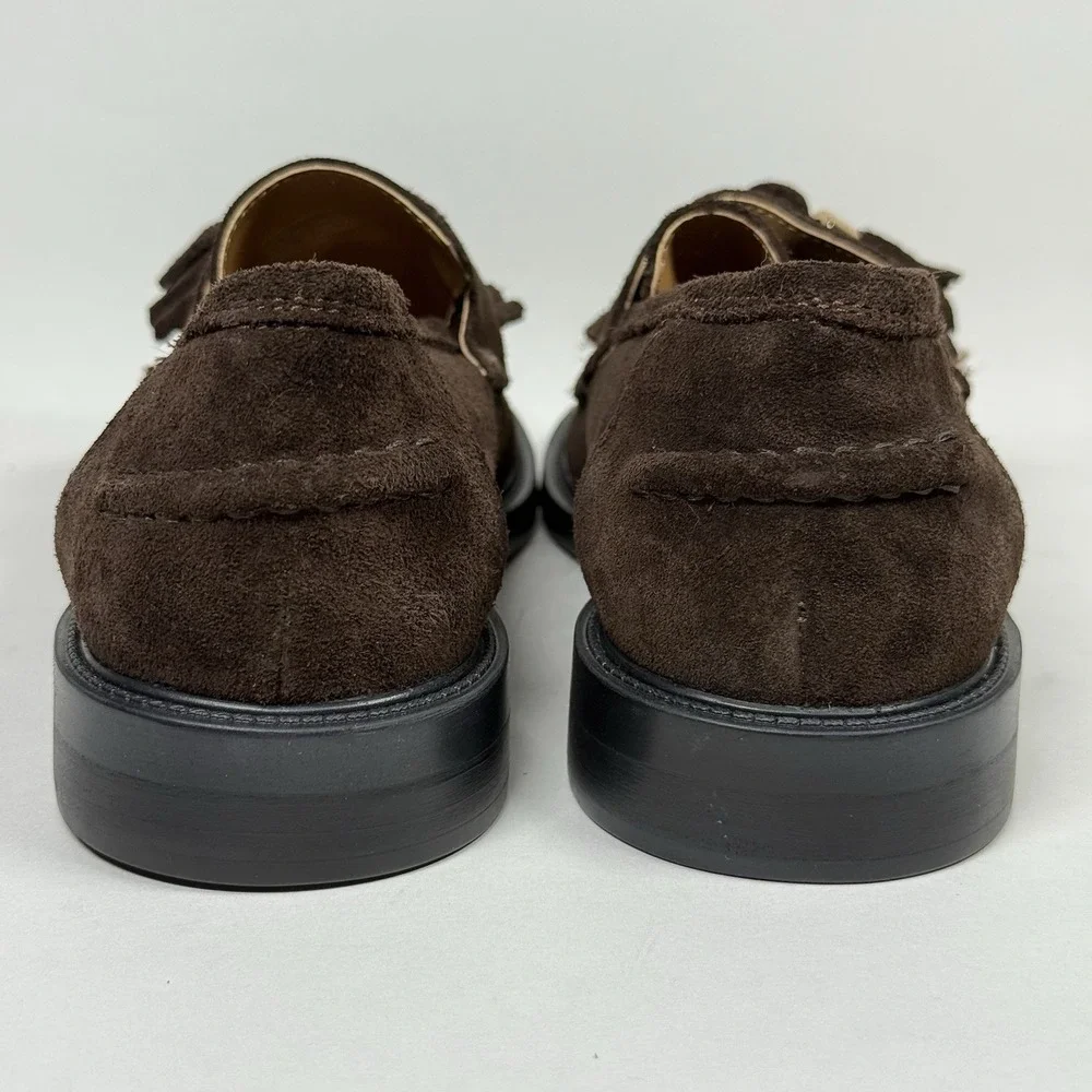 NEW Steve Madden Size 6.5 M‎ Brown Suede Radcliff Tassel Loafer Slip On Shoes - Picture 7 of 10